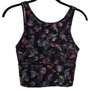 Lululemon Power Pivot Tank Top Everlux Multicolor Printed Floral Dark Purple Gym